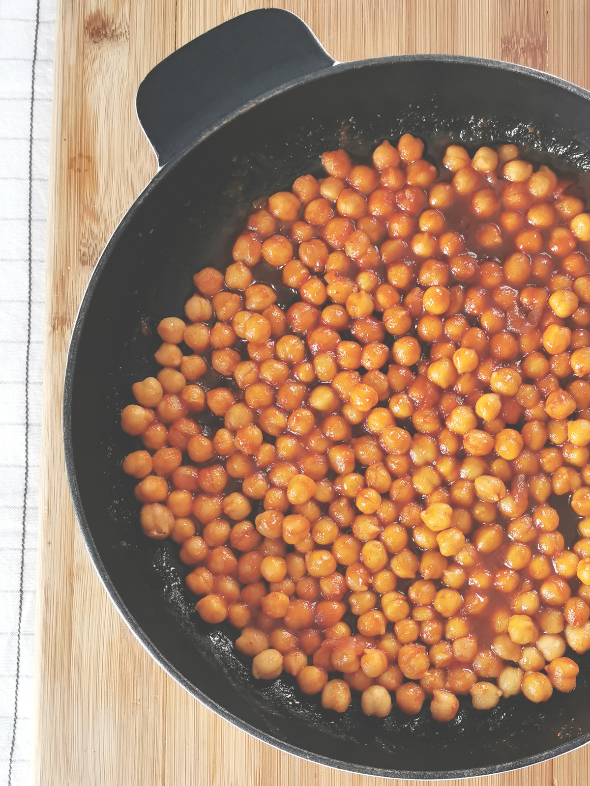 Pois chiches à la sauce bbq